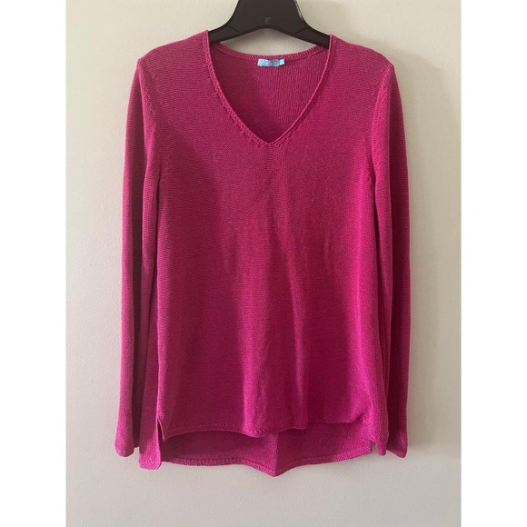J McLaughlin V-Neck Sweater  Magenta Medium - Picture 1 of 6
